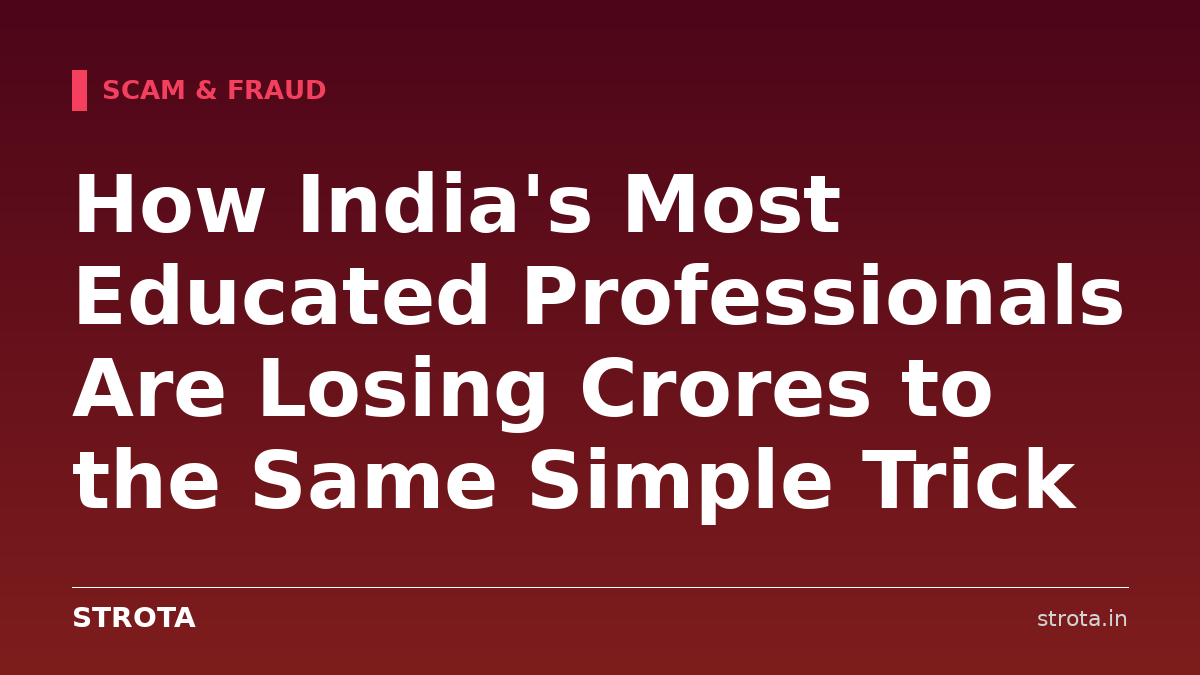 How India's Most Educated Professionals Are Losing Crores to the Same Simple Trick